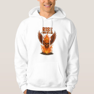 Stiga upp från Ashes - Flama Skull med Fiery Hoodie