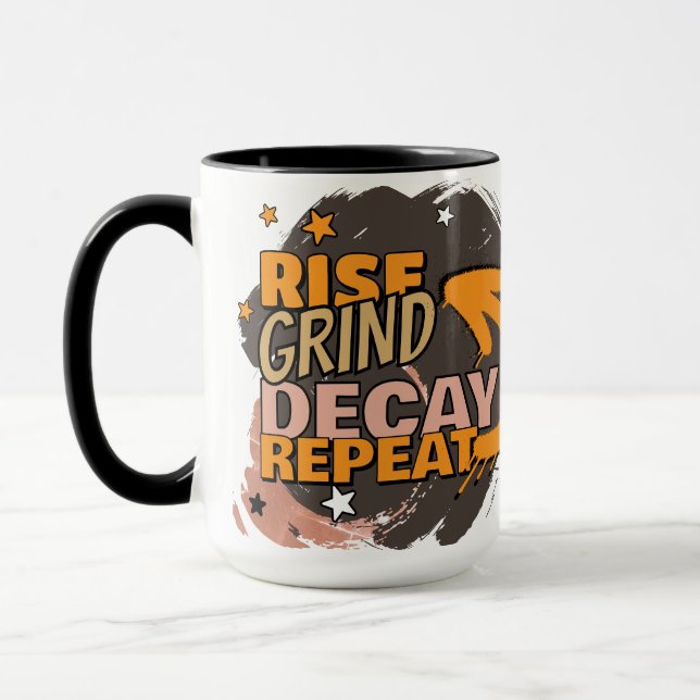 Stiga upp grind Decay Repeat - Lusnyt Skull Hallow Mugg (Vänster)