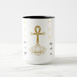Stiga upp i ljus - Ankh & Lotus Bilingual Spirit M Mugg
