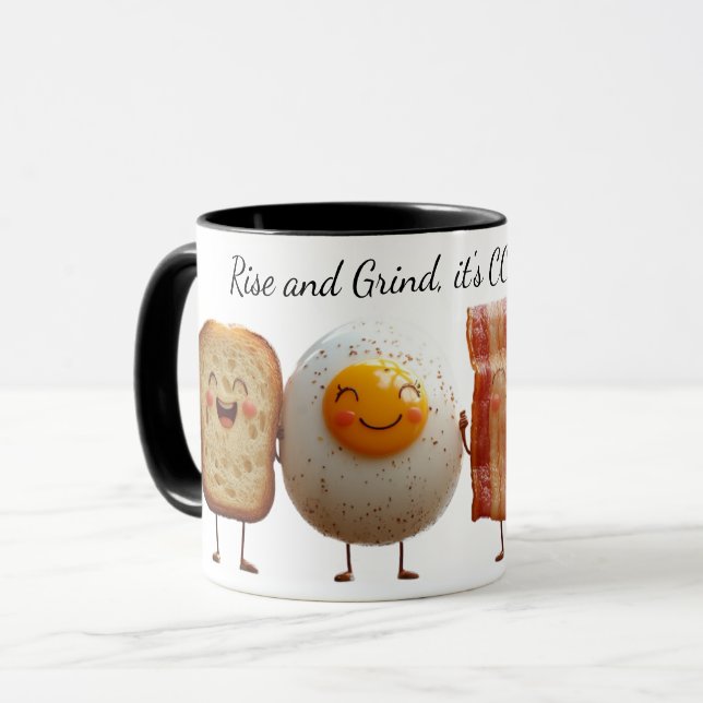 Stiga upp kaffe och grindkaffe med två ton mugg (Framsida vänster)