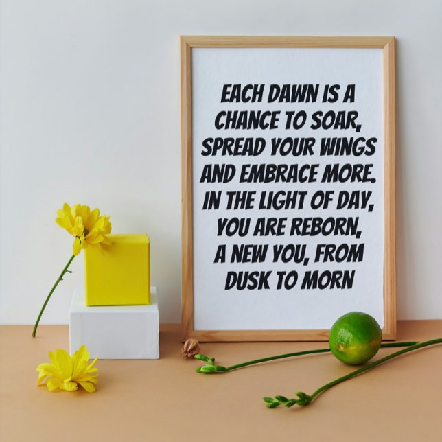 Stiga upp med Sol inspirationerande Mini Dikt Poster (Skapare uppladdad)