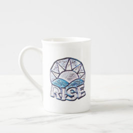Stiga upp mjuk Sol ~ upplyftningsmeddelandegrafik Benporslin Mugg