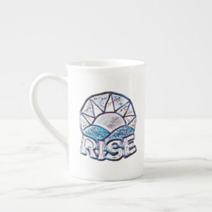 Stiga upp mjuk Sol ~ upplyftningsmeddelandegrafik Benporslin Mugg