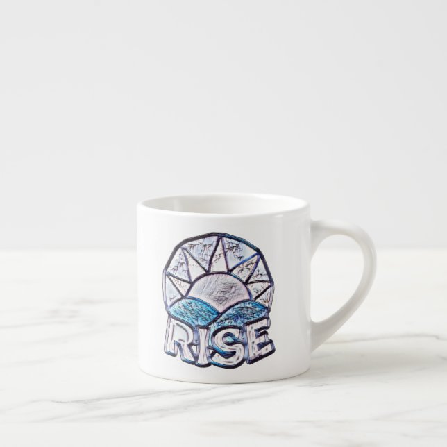 Stiga upp mjuk Sol ~ upplyftningsmeddelandegrafik Espressomugg (Höger)