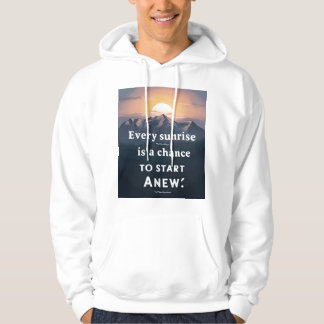Stiga upp och förnyelse: inspirationssoluppgång hoodie