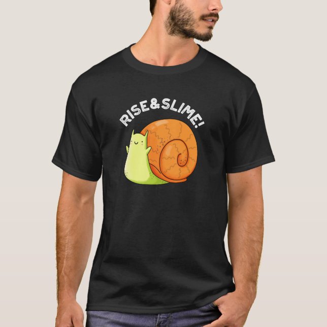 Stiga upp och glatt Snigel Pun Mörk BG T Shirt (Framsida)