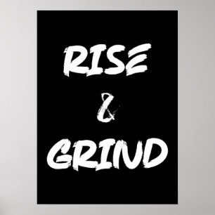 Stiga upp och grind - Gym, Hustle, Success Poster