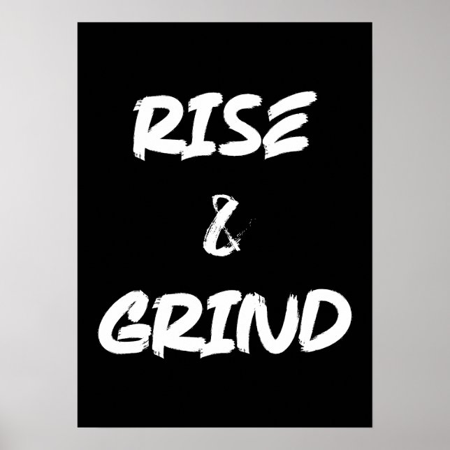Stiga upp och grind - Gym, Hustle, Success Poster (Framsidan)