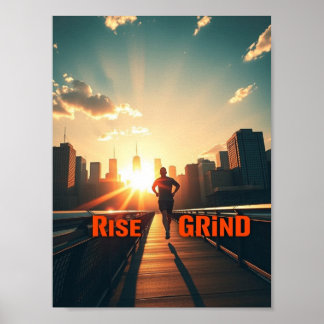 Stiga upp och grinig - Motiverande morgonPoster Poster