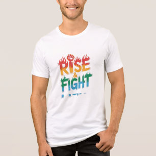 Stiga upp och kamp t shirt