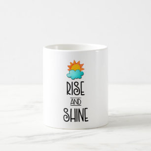 Stiga upp och kinetipografi med Sol och moln Kaffemugg
