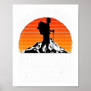 Stiga upp och klättermontera Whitney California Mo Poster