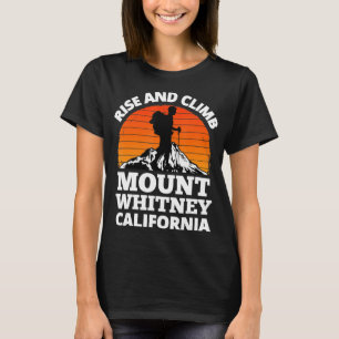 Stiga upp och klättermontera Whitney California Mo T Shirt