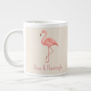 Stiga upp och lamingle Flamingo - Soft Beige Tropi Jumbo Mugg