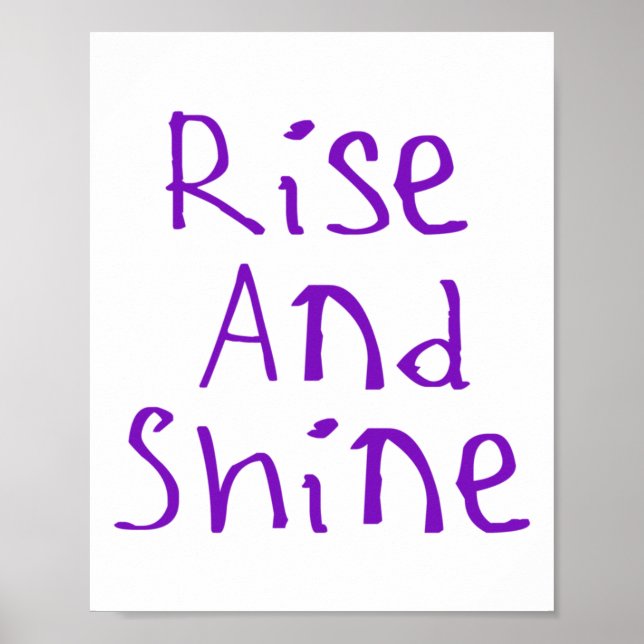 Stiga upp och Shine-etikett Poster (Framsidan)