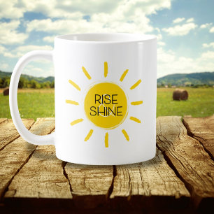 Stiga upp och Shine-Gult Illustrated Sunshine Kaffemugg