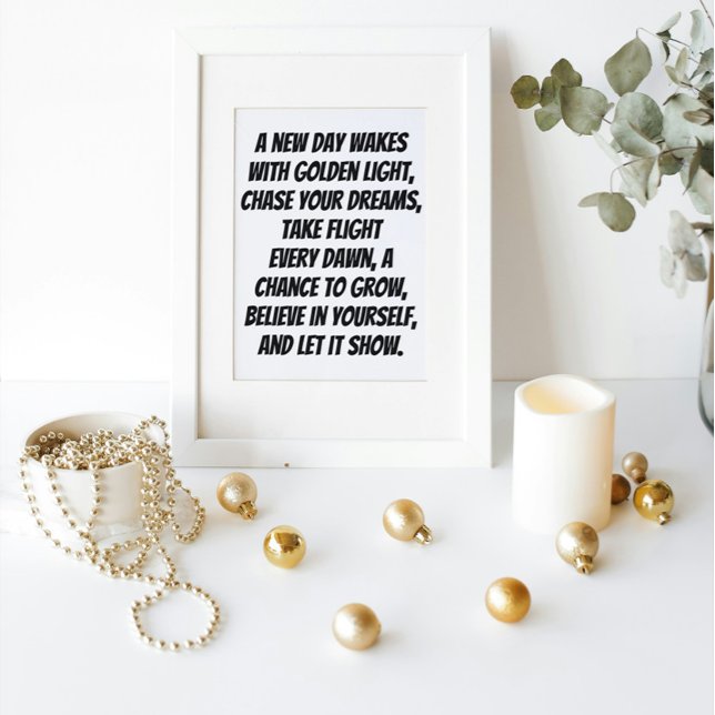 Stiga upp och Shine Inspirational Mini Dikt Poster (Skapare uppladdad)
