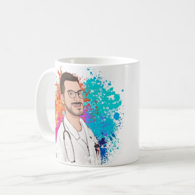 Stiga upp och Shine men först, kaffemorgonmotiv Kaffemugg (Framsida vänster)