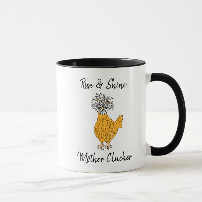 Stiga upp och Shine Mor Clucker Funny Chicken Humo Mugg (Höger)
