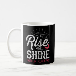 Stiga upp och Shine Mor Cluckers Chicken Farmer Hu Kaffemugg