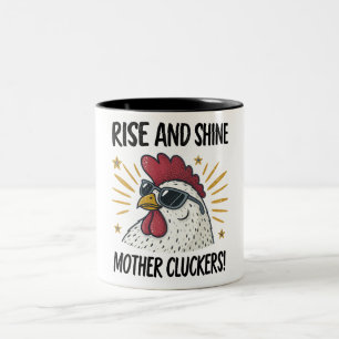 Stiga upp och Shine Mor Cturers! Två-Tonad Mugg