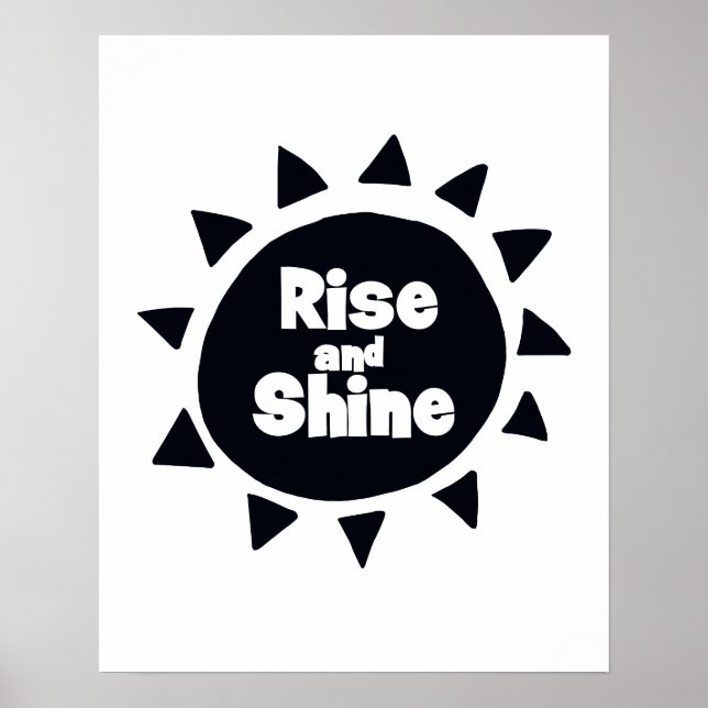 Stiga upp och Shine Nursery Poster (Framsidan)
