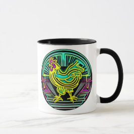 Stiga upp och Shine Tupp-kaffe Mugg