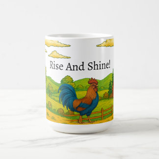 Stiga upp och Shine Tupp-kaffe Mugg