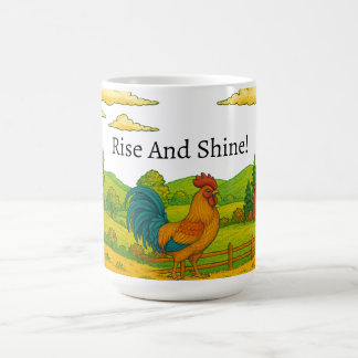 Stiga upp och Shine Tupp-kaffe Mugg