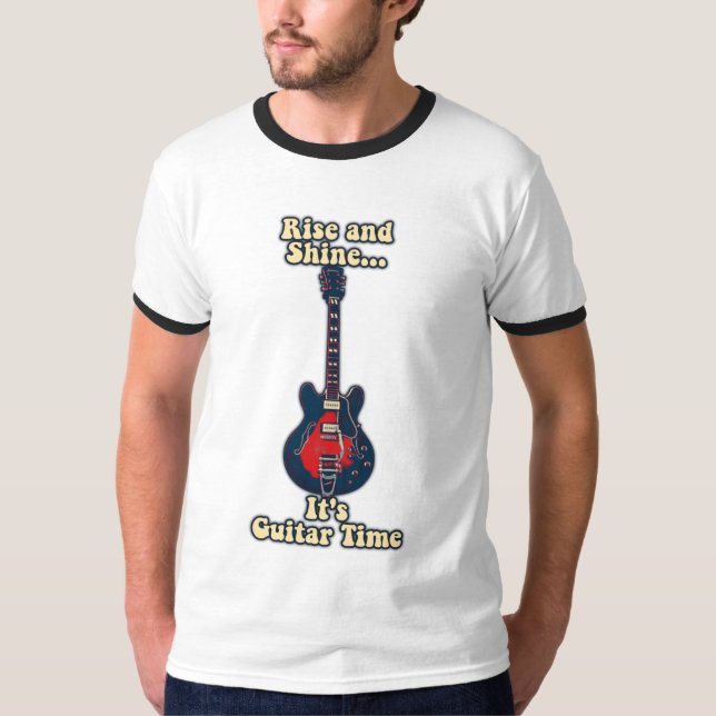 Stiga upp och skina, det är gitartid. t shirt (Framsida)