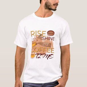 stiga upp och skina det är kaffetid t shirt