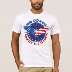 Stiga upp och skina erövra tillfället t shirt
