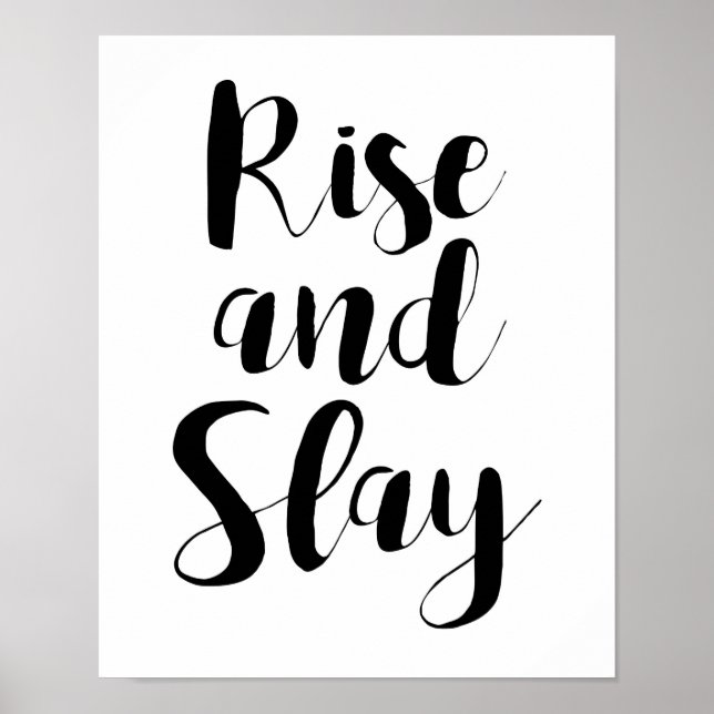 Stiga upp och Slay Chef Babe Girl Chef Poster (Framsidan)