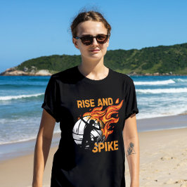 Stiga upp och Spike Funny Volleyball T-Shirt