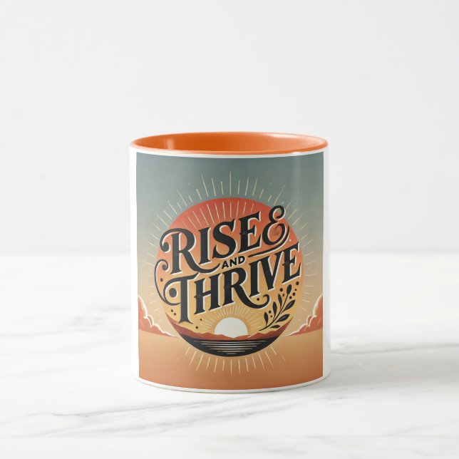 Stiga upp och trefaldig inspiration mugg (Center)
