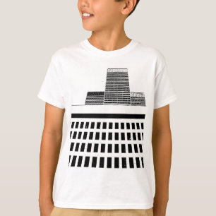 Stiga upp Office Windows Mönster i svartvitt T Shirt