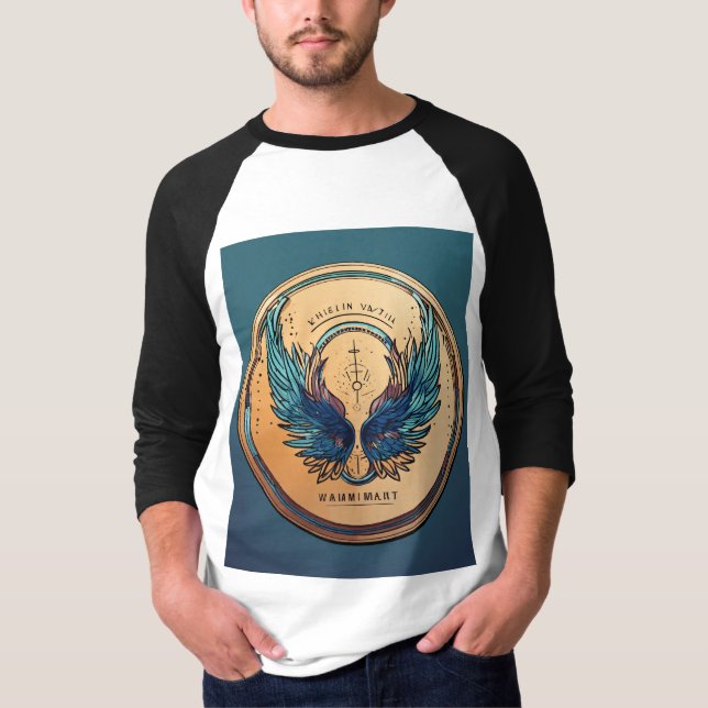 "Stiga upp ovan: Eagle Print T-Shirt" T Shirt (Framsida)