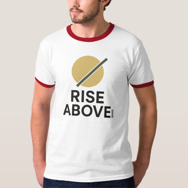 Stiga upp ovan - Minimalistiskt Sol & diagonalt st T Shirt (Framsida)