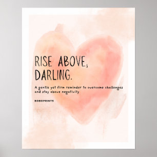 Stiga upp ovan, mörkare - Elegant Motiveringsoffer Poster