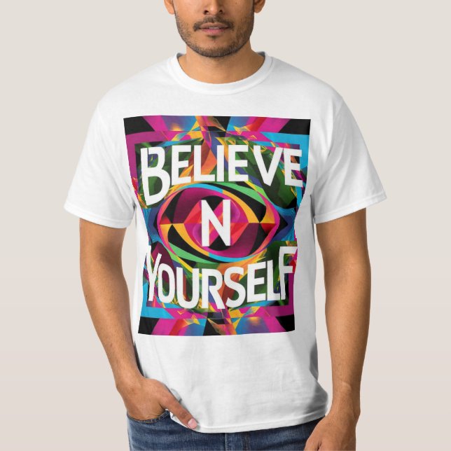 Stiga upp ovan - tro på dig själv t shirt (Framsida)