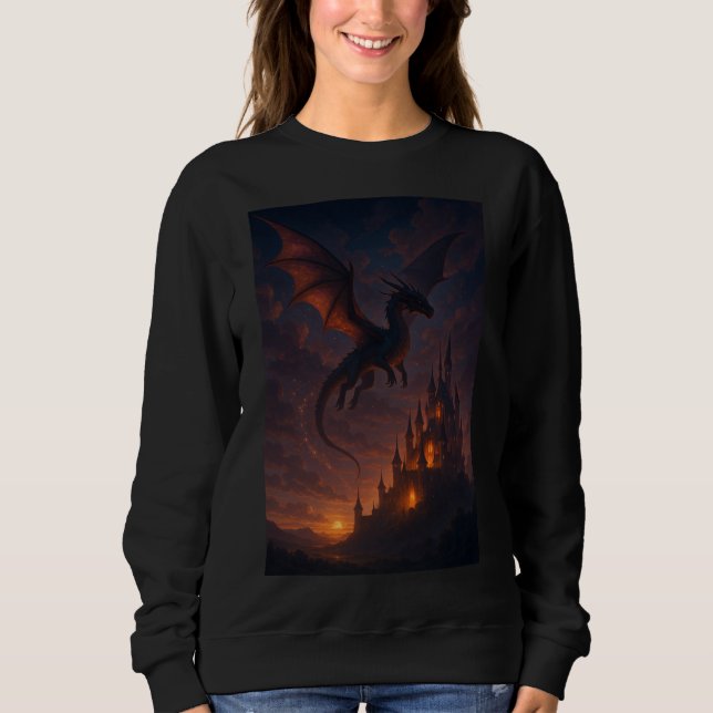 Stiga upp ovanför - Mystical Ouroboros Dragon Spir T Shirt (Framsida)