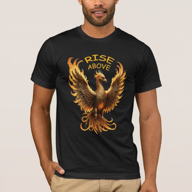Stiga upp över Phoenix Fire Mythical Bird T Shirt (Framsida)