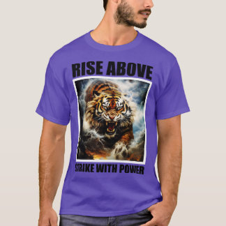 Stiga upp över Strejka med Power Motivation Fitnes T Shirt