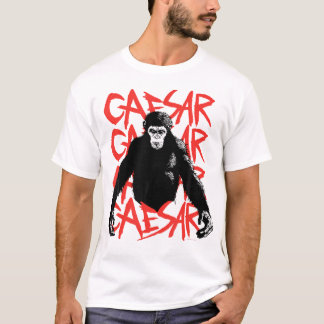 Stiga upp på apes Caesars planet i Black Whi T Shirt