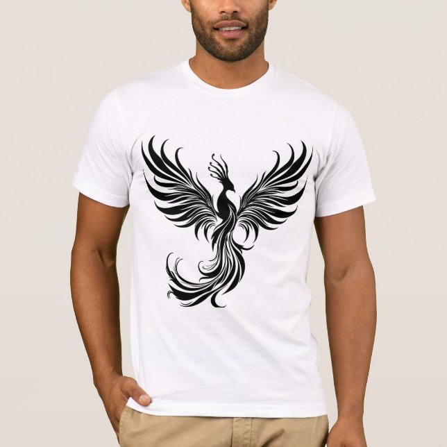 Stiga upp på Phoenix - Fiery Mythical Bird T-Shirt (Framsida)