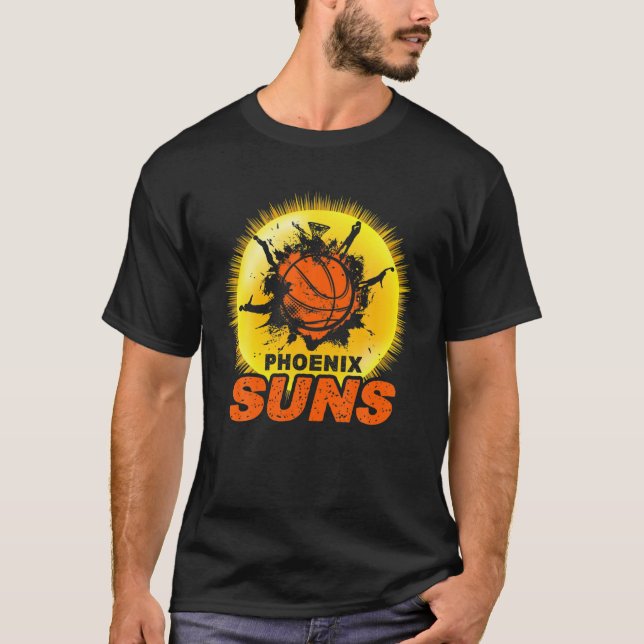 Stiga upp Phoenix Arizona Basketba i Valley Pixel  T Shirt (Framsida)