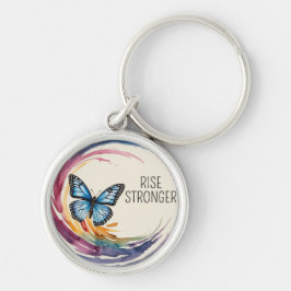 Stiga upp starkare än rund silverfärgad nyckelring