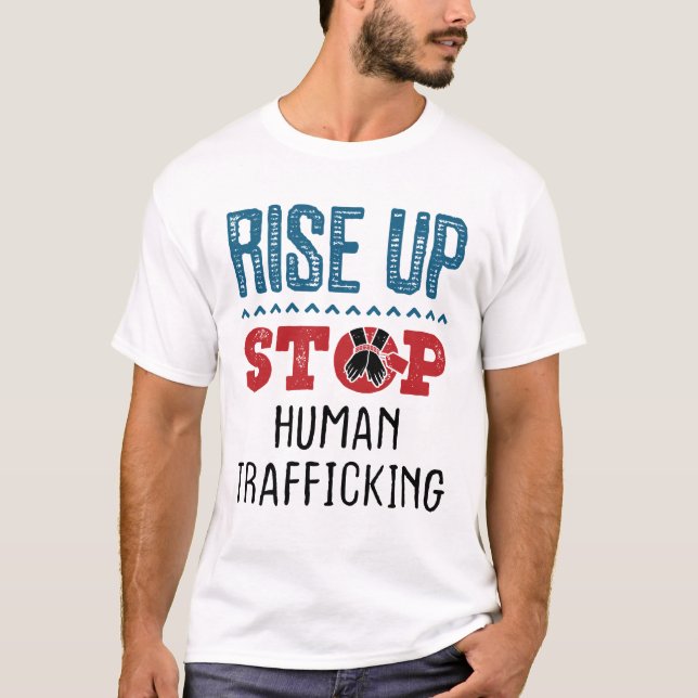 Stiga upp stopp för människohandel t shirt (Framsida)