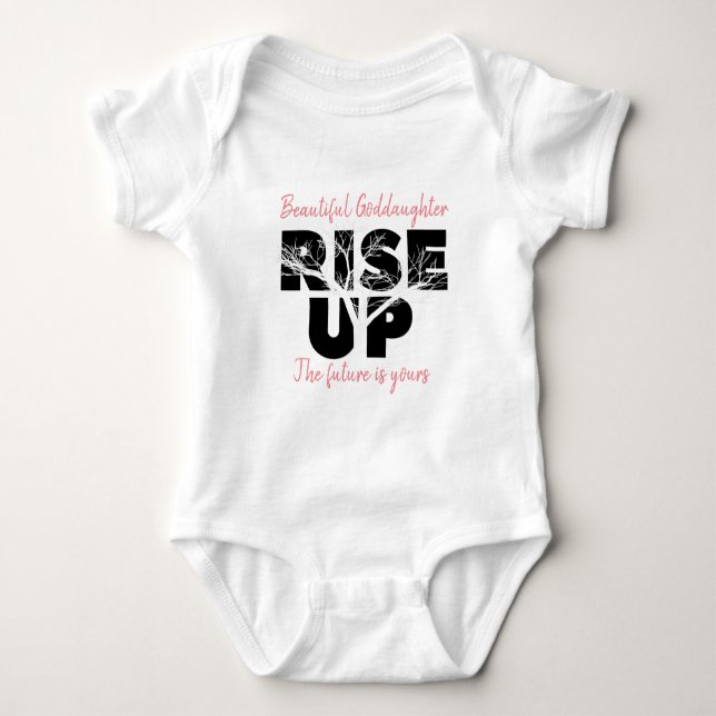 Stiga upp upp Christening Gift T Shirt (Framsida)