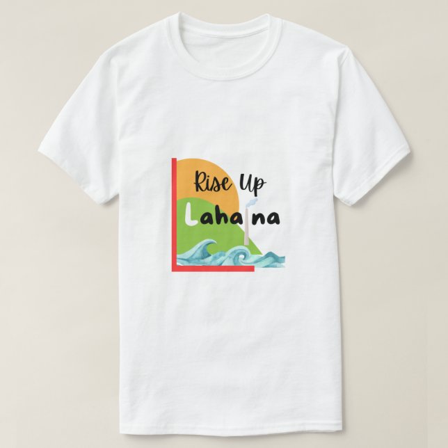 Stiga upp upp Lahaina Sunrise Smokestack Ocean Vin T Shirt (Design framsida)
